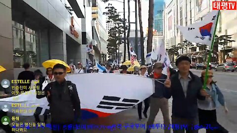 ★[서울 17차-행진] 반중!친미 태극기대반격 구국투어 (태투!) [태평TV] 180428토