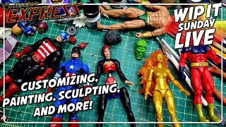 Customizing Action Figures - WIP IT Sunday Live - Episode #30 - Painting, Sculpting, and More!