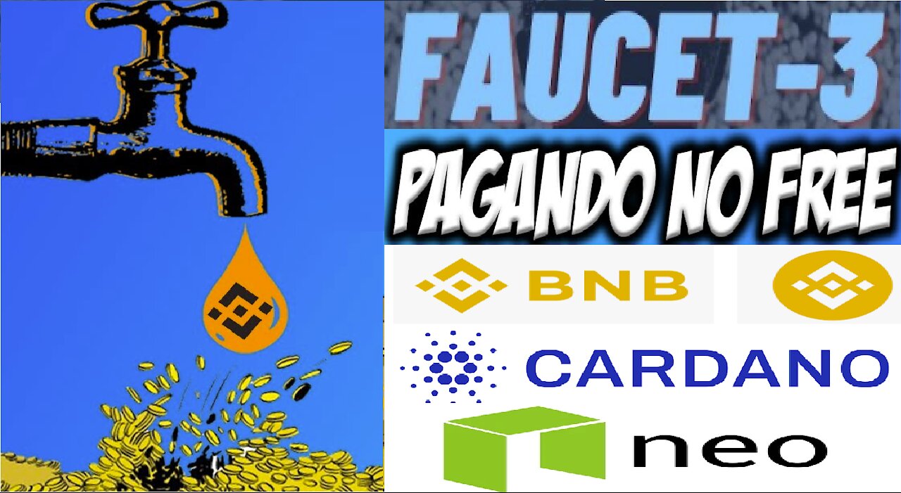 【Faucets】Como ganhar em 3 Faucets BNB, ADA e NEO Grátis | Renda Extra