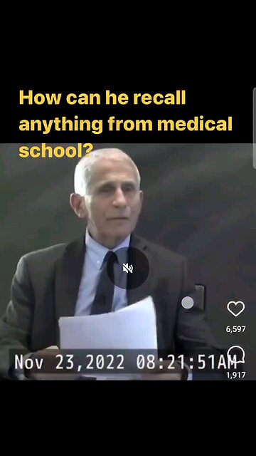 Dog Killer Fauci Doesn't Recall Anything