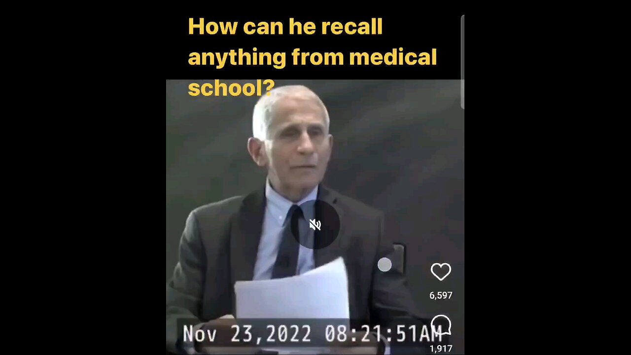 Dog Killer Fauci Doesn't Recall Anything