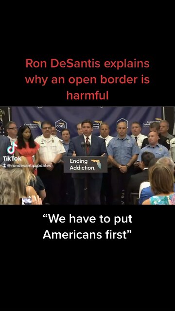 Ron DeSantis explains why an open border is harmful | Biden | Trump | Bannon | Bongino