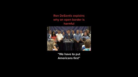 Ron DeSantis explains why an open border is harmful | Biden | Trump | Bannon | Bongino