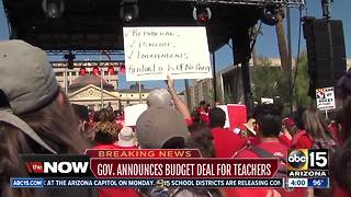 Arizona Governor announces budget deal for teachers