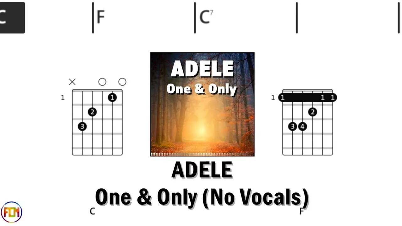 ADELE One & Only FCN GUITAR CHORDS & LYRICS NO VOCALS