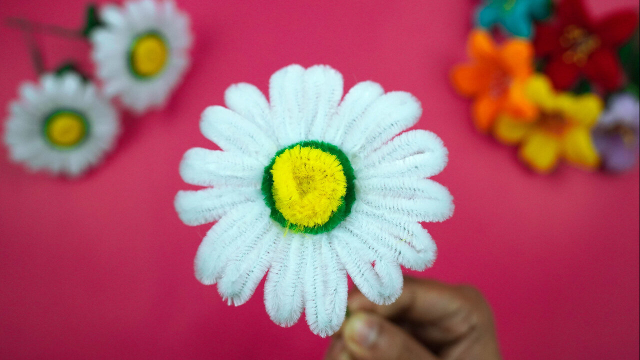 How to Make Realistic Flower With Pipe Cleaners || DIY Handmade Crafts Idea For Home Decoration