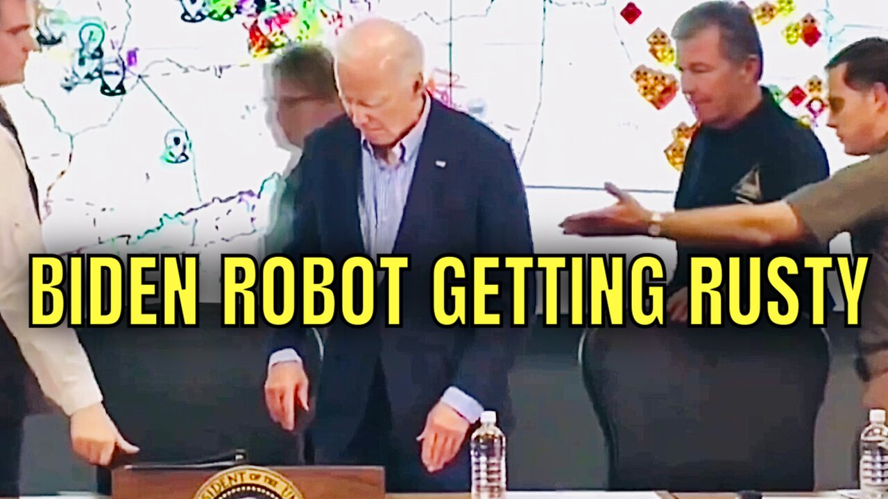 Malfunctioning Biden Robot could BARELY SIT DOWN at this Event 🤖💥