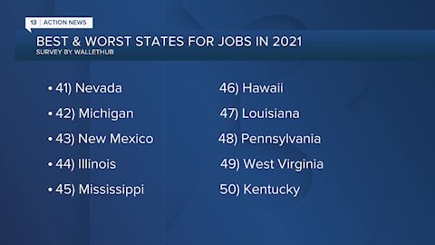 Recent survey ranks Nevada towards bottom of list for jobs