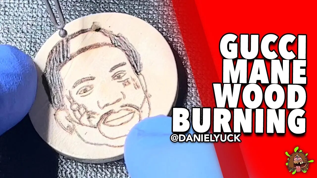 Gucci Mane Wood Burning Keychain