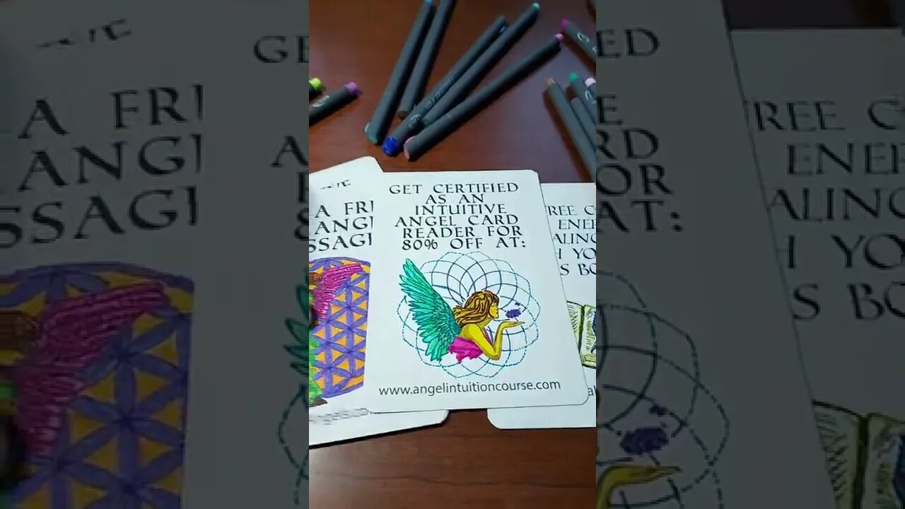 Quick Video on Coloring The Intuitive Oracle Cards.