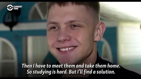 Ukrainian teen caring for his four siblings