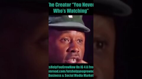 Tyler The Creator “You Never Know Who’s Watching”