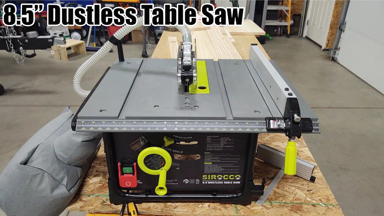 Stand Alone Dust Free Table Saw? SIROCCO 8.5” Dustless Table Saw Review