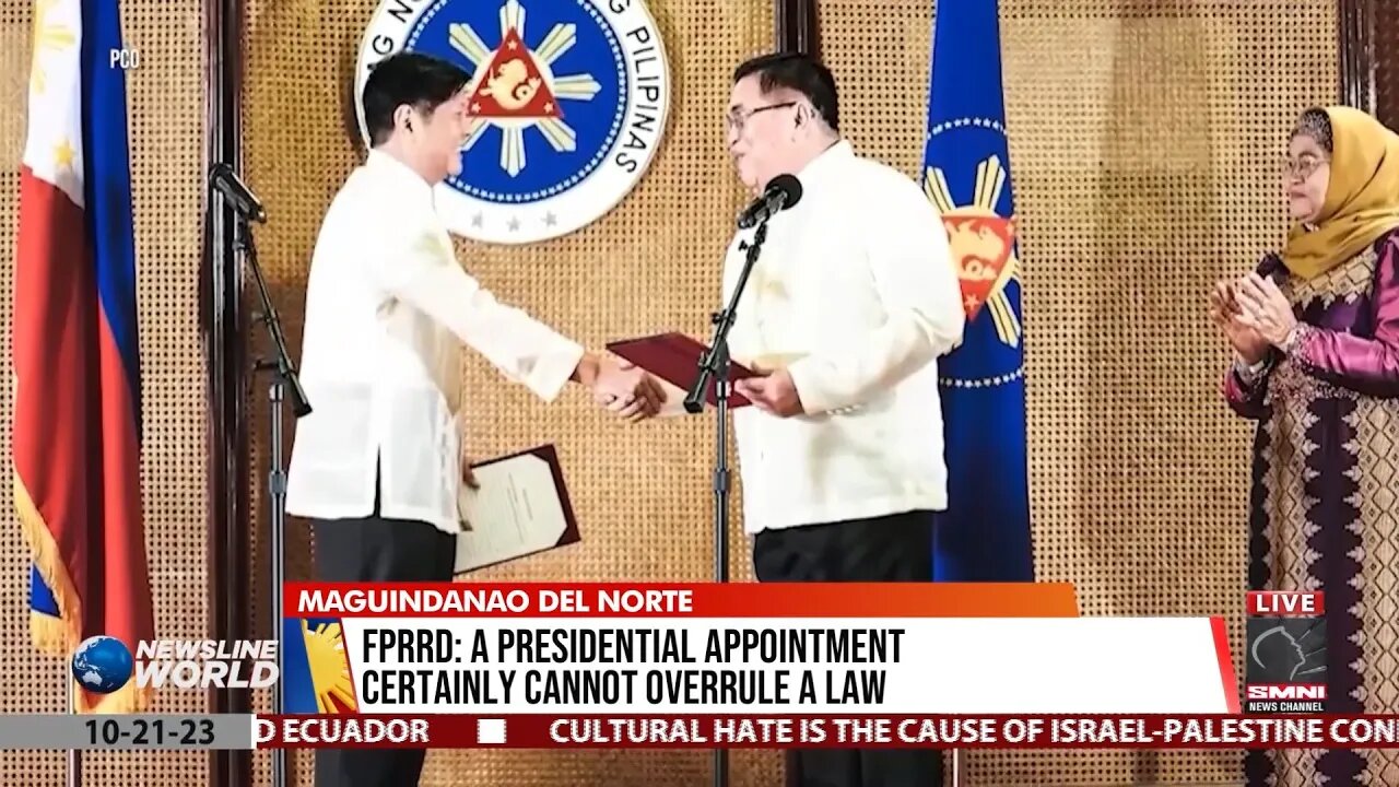 FPRRD: A presidential appointment certainly cannot overrule a law