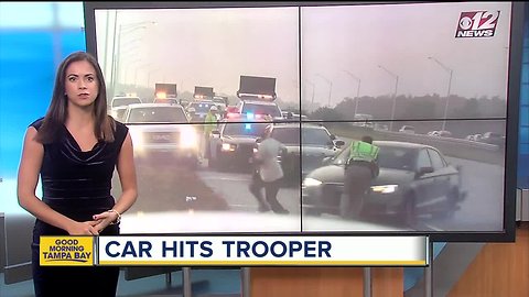 Car hits FHP trooper on I-95