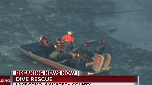 Dive teams searching for man who fell through ice in Town of Geneva