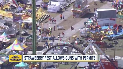 Strawberry Festival allows guns with permits