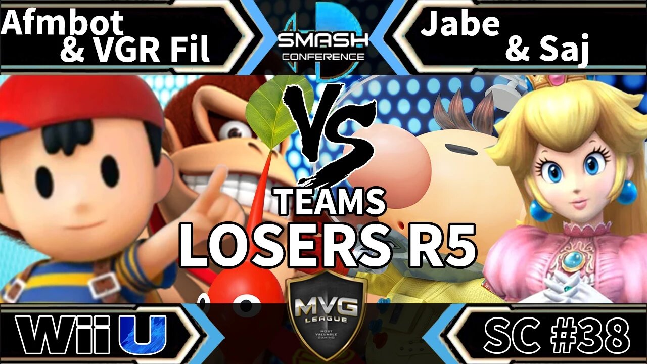 Afmbot & VGR|Fil vs. Jabe & Saj - Teams SSB4 Losers R5 - Smash Conference 38
