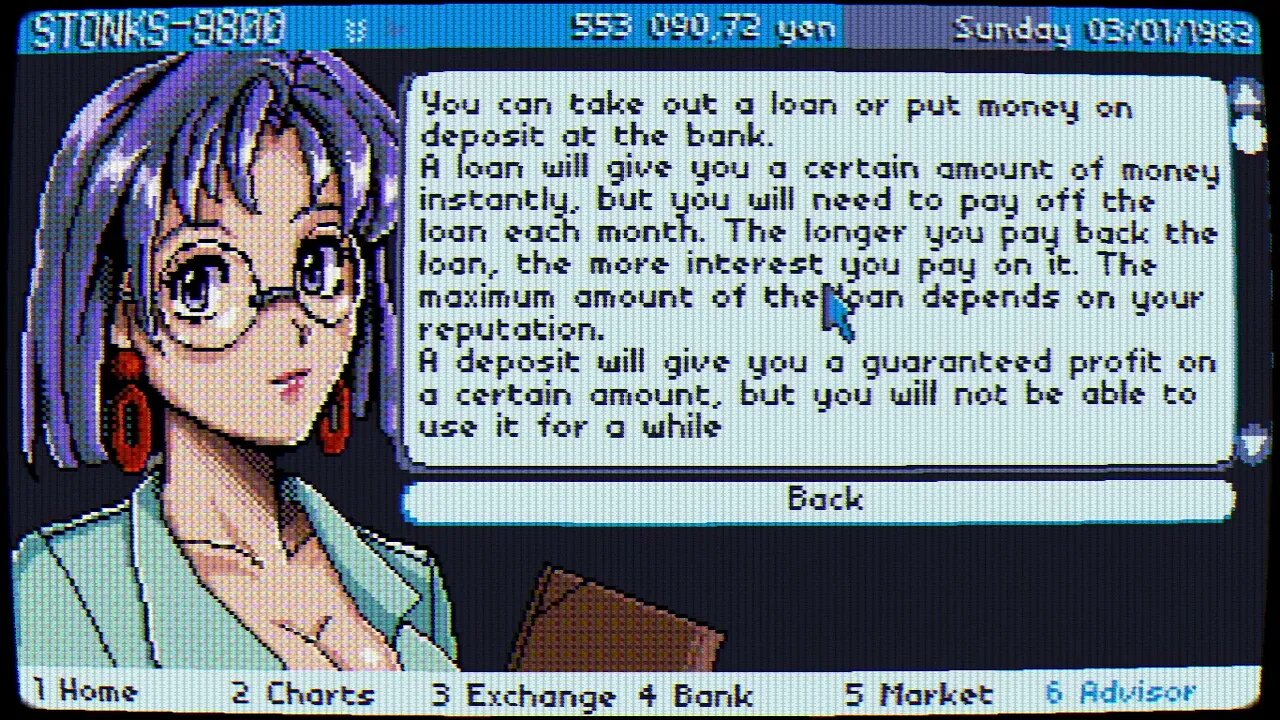 STONKS-9800: Stock Market Simulator (Steam demo, gameplay)