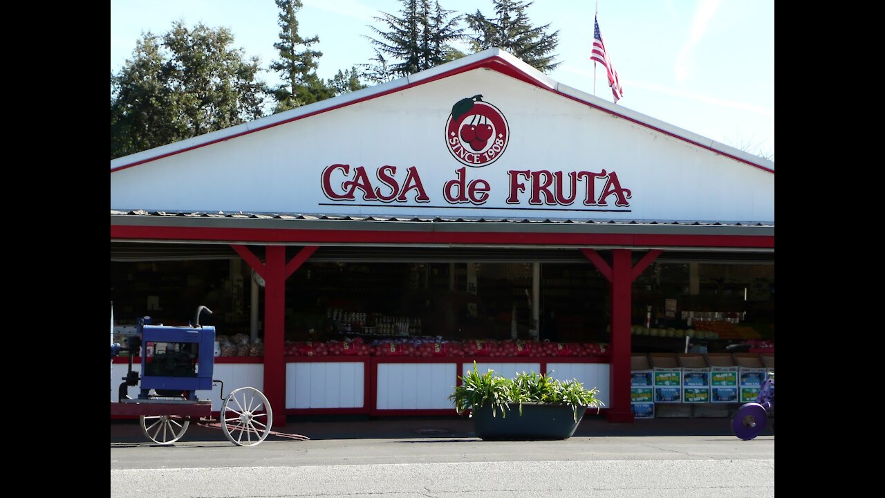 Stopping by Casa de Fruta:Hollister, CA on way to Carmel, CA