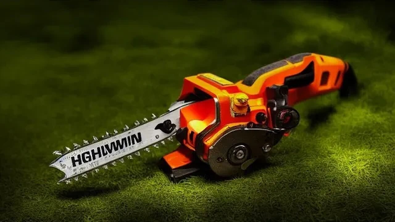 Mini Chainsaw 8 Inch with Oil filling port, Cordless Mini Chainsaw Battery Powered 10000mAh