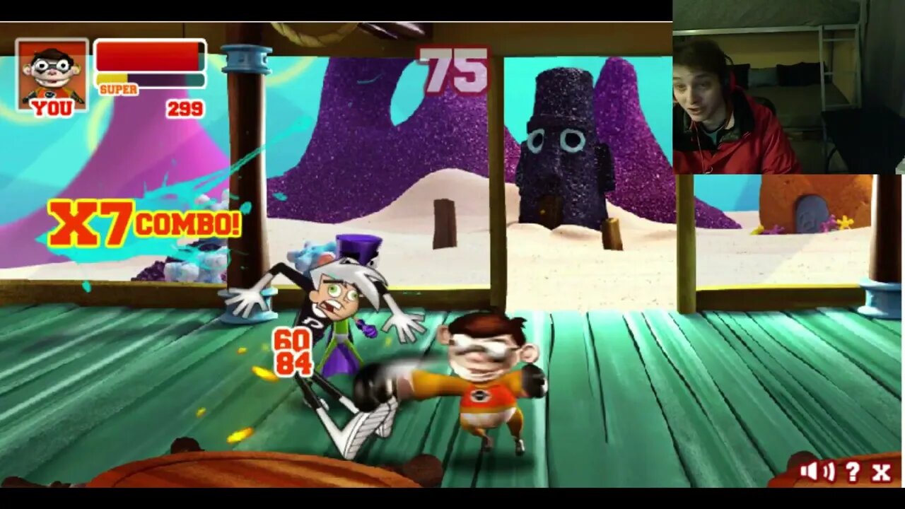 Danny Phantom VS Chum Chum The Sidekick In A Nickelodeon Super Brawl 2 Battle With Live Commentary