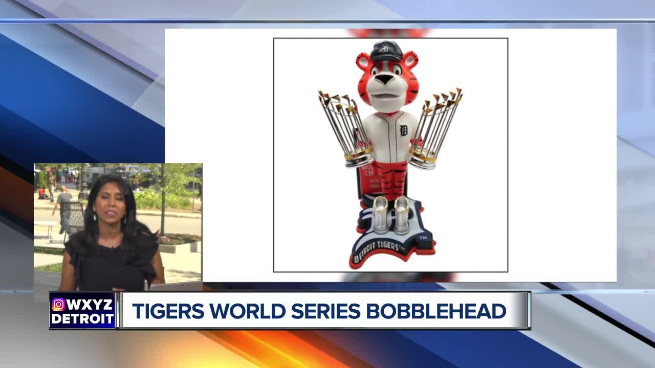 Detroit Tigers four-time World Series Champions bobblehead unveiled