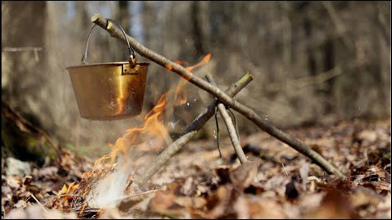 Camp Hack to Spice up the Same Old Stuff! Cooking over a Campfire, Tripod Tip