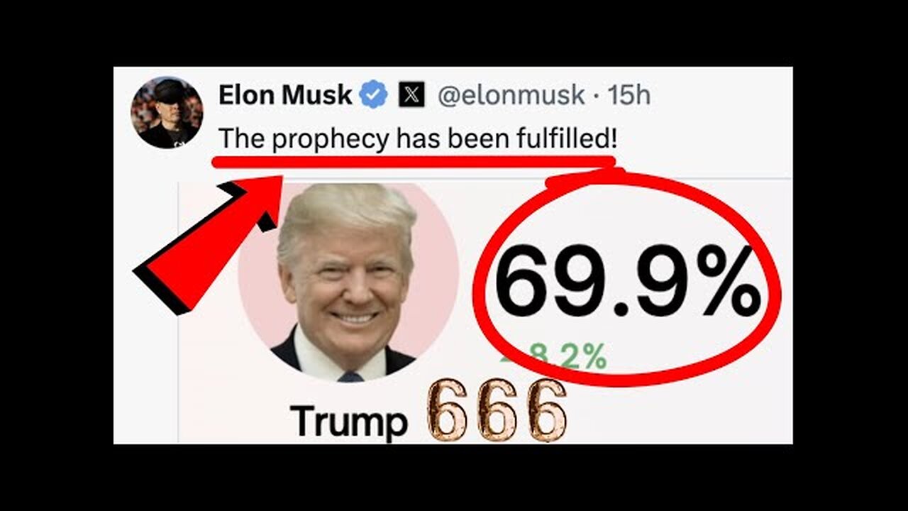 "THE PROPHECY HAS BEEN FULFILLED!" ELON'S CRYPTIC TWEET ABOUT TRUMP BEING THE ANTICHRIST PRESIDENT!