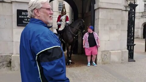 Horse tries to eat tourist #horseguardsparade