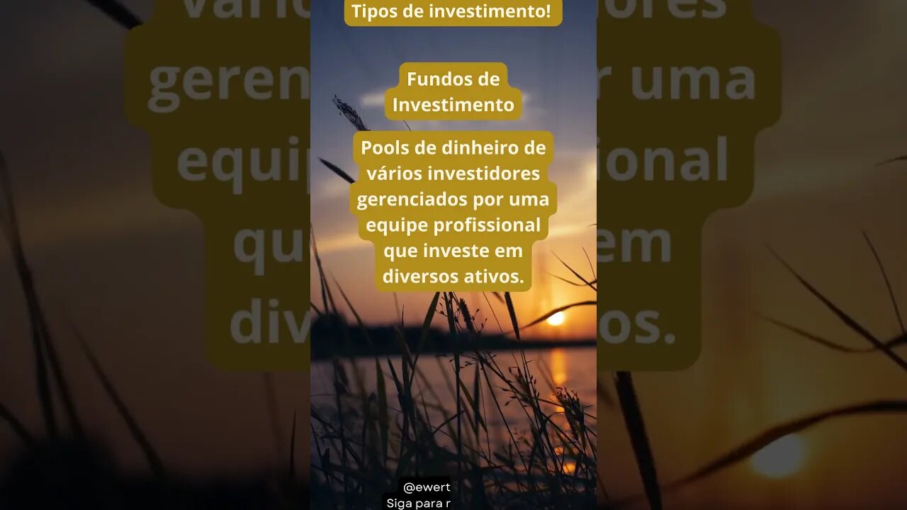 Investimentos em fundos #dicas #dinheiro #btc #youtubeshorts #finance #investing