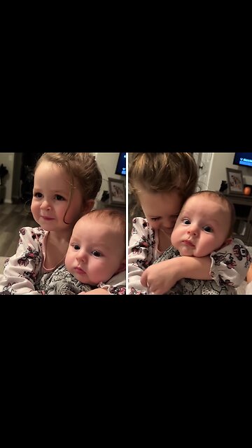 Big Sister Wants To Hold Her Baby Brother For Thousands Of Hours