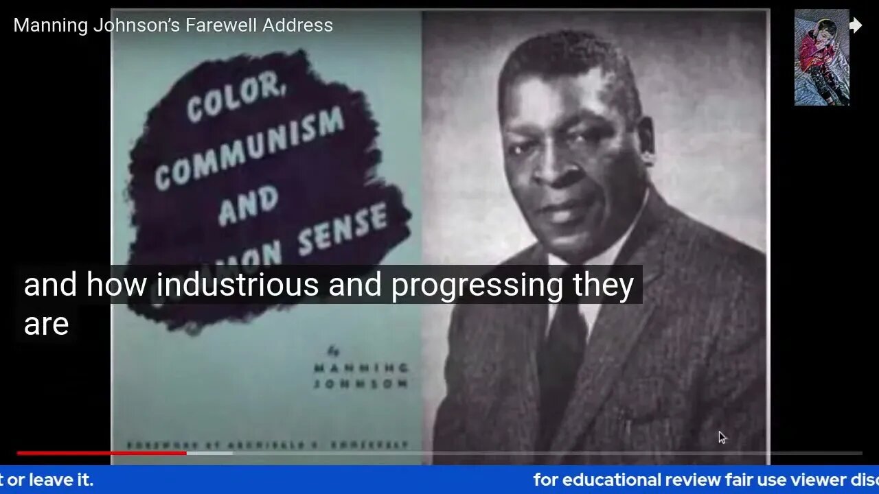 Color, communism, and common sense Manning Johnson last speech.