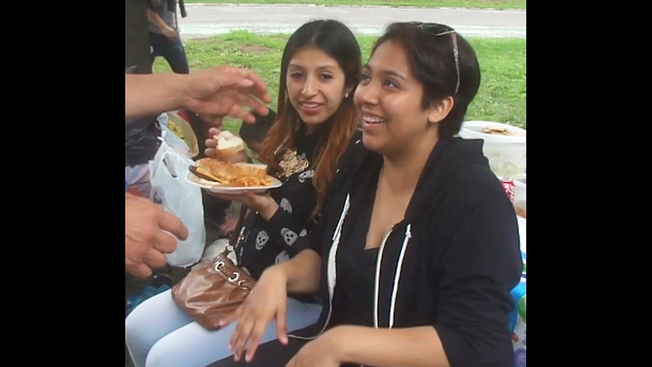 Luodong Massages Short-Haired Mexican Woman At The Birthday Party