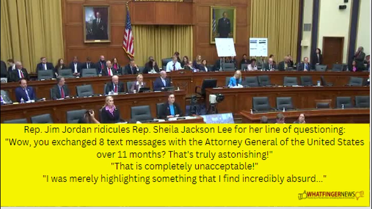 Rep. Jim Jordan ridicules Rep. Sheila Jackson Lee for her line of questioning: