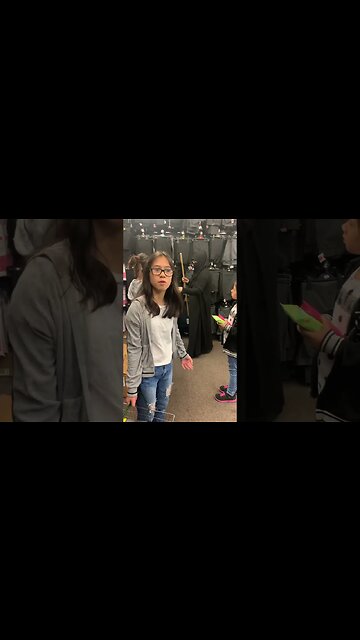 School is about to come -mommy is choosing new cloths for her girls