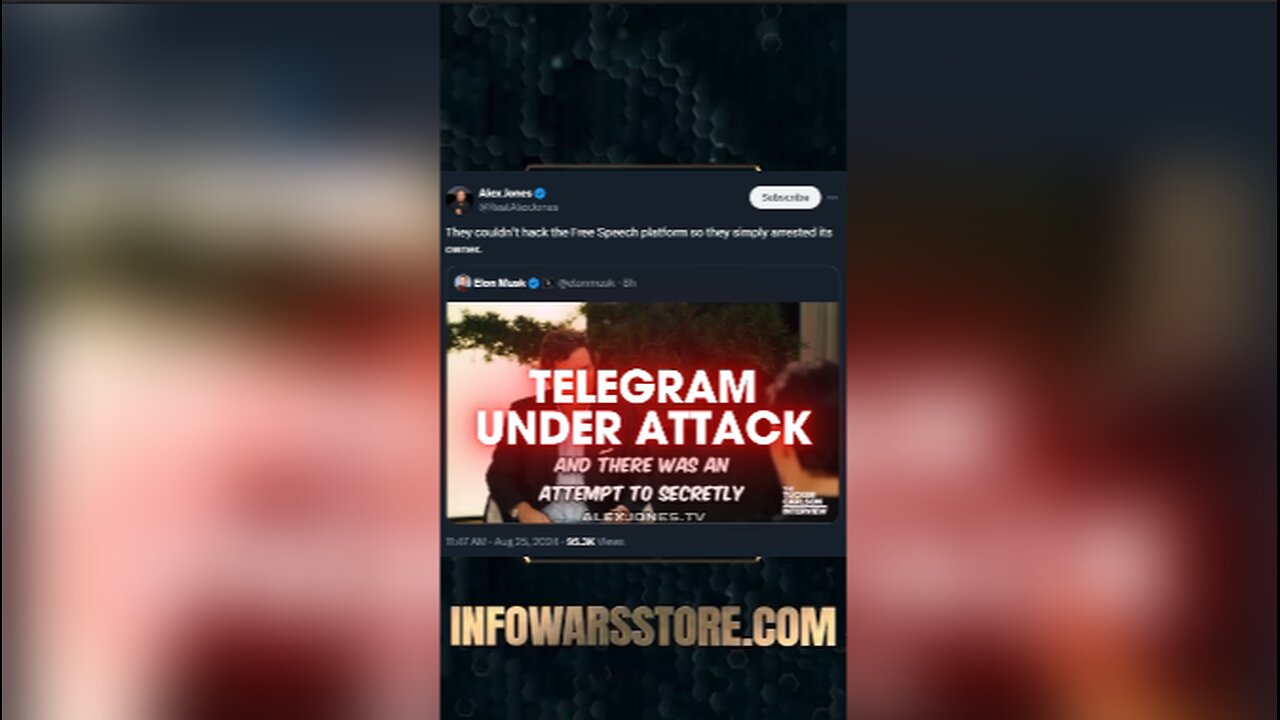 Telegram CEO Tells Tucker Carlson The US Tried To Break Into Telegram - Alex Jones on X