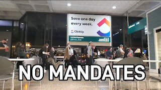 Passenger “No Mandates” Is Paged Over Airport Intercom