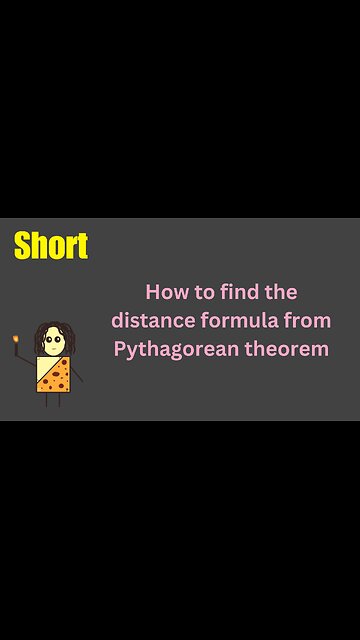 How to find the distance formula from Pythagorean theorem..it’s the same thing!