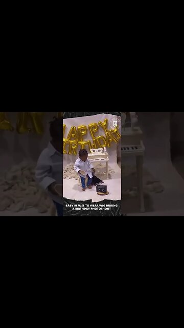 A baby refuses to wear a wig -Do you think people want to age their children #shrots