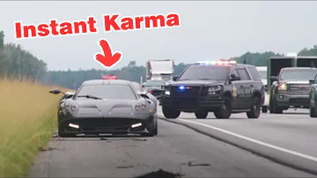 Reacting To Instant Karma videos! pt.1 (POLICE INVOLVED IN SOME CLIPS🚔😱)