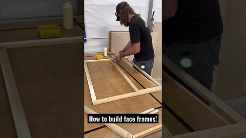 How I put together face frames for cabinets! #woodworking #shorts #viral