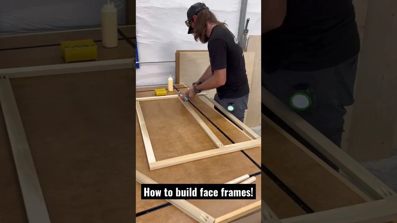 How I put together face frames for cabinets! #woodworking #shorts #viral