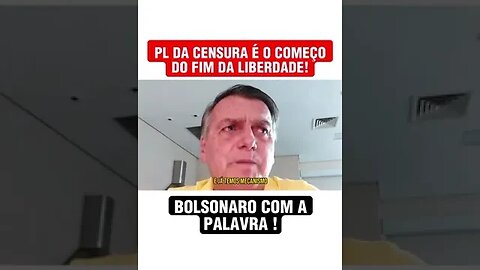 @jbolsonaro fala sobre o que está em risco com a CENSURA que poderá ser votada nesta terça-feira.