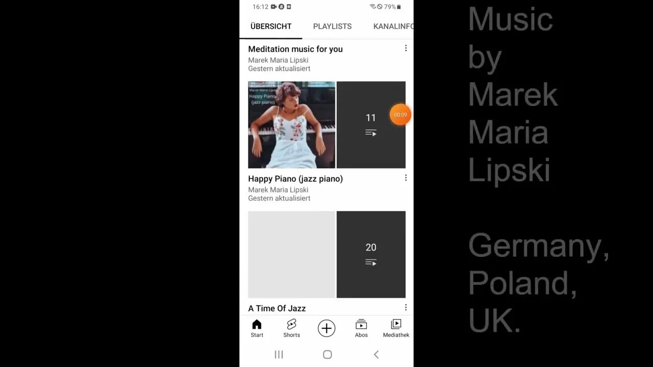 206 music video, 206 songs, different genres by MarekMaria Lipski.UK. Germany,Poland.MusicPay24.com