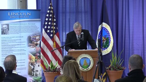 USDA Secretary Tom Vilsack at Lincoln University Jefferson City Missouri Feb 7 2022