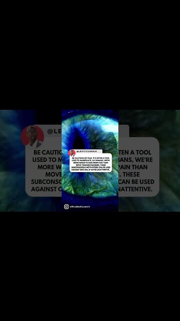 Don’t let fear control you