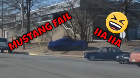 MUSTANG FAIL!!! #car #cars #fail #idiot #shorts #short #carcrash #mustang