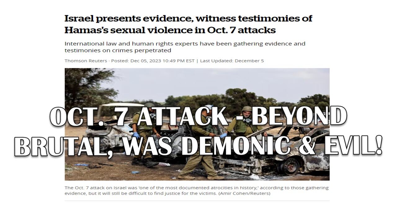 Jeff Sanow - Pro-Palestine = Pro-HAMAS: BEYOND EVIL, THE DEMONIC ATTACK OCT.7, 2023