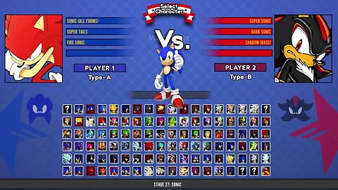 Sonic all forms & Super Tails & Fire Sonic VS Super Sonic I Sonic Battle MUGEN HD